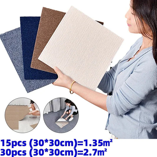 Self-stick mats for kitchens, dining rooms, bedrooms, and other home décor